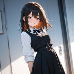 学园少女的害羞凝视
