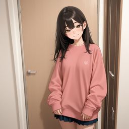敞开的门扉中的羞涩