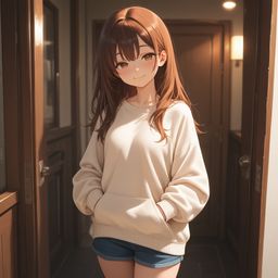 夏日午后门边邂逅