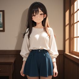 安静时刻的牛仔女郎风情