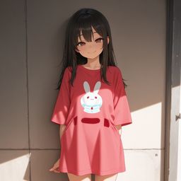 牛仔女郎羞涩的夏日午后