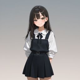 夕阳中的温柔微笑