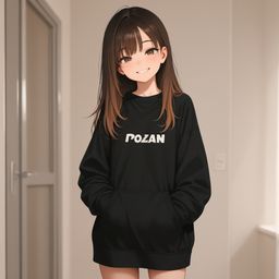 开放的门扉中的羞涩