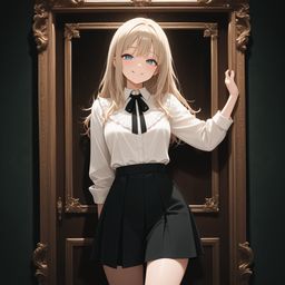 金发美女入画