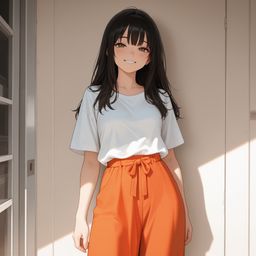 在工作室里微笑