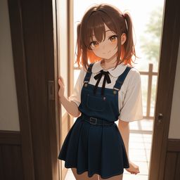 甜蜜的在门口