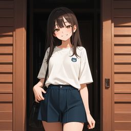 夏季风气和阳光明的微笑