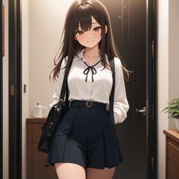 一个女学生的秘密微笑被揭露