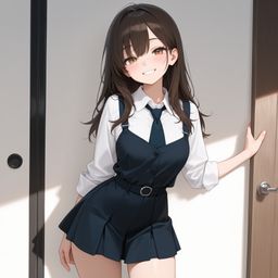 一个女学生的秘密微笑被揭露