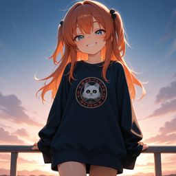 落日在车上