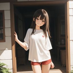 夏季风气和微笑的眼睛