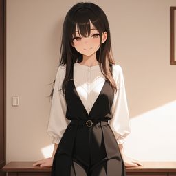 在她的办公桌上红的美女