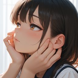 穿着制服的红色美女
