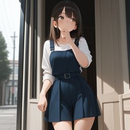 一个可爱的小女孩的狂热下午