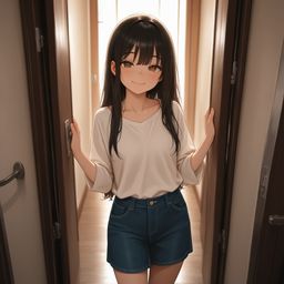 在开放的门上变红
