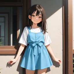 夏天的阳光在她的眼睛