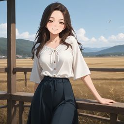 在山坡上温柔的时刻