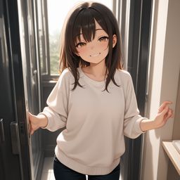 在工作室里有甜蜜的