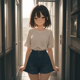 夏季风气和门口微笑