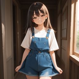 在门边红的女孩