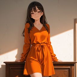 在她的办公桌上红的美女
