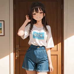夏季的微笑在门口